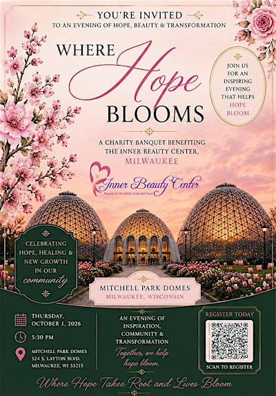 Where Hope Blooms A Charity Banquet for the Inner Beauty Center, Milwaukee | Mitchell Park Domes Horticulture Conservatory