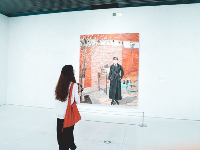 Visiting an art gallery in Shanghai 