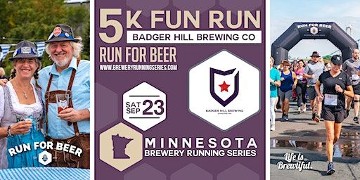 5k Beer Run x Badger Hill Brewing Co | 2023 MN Brewery Running Series | Badger Hill Brewing