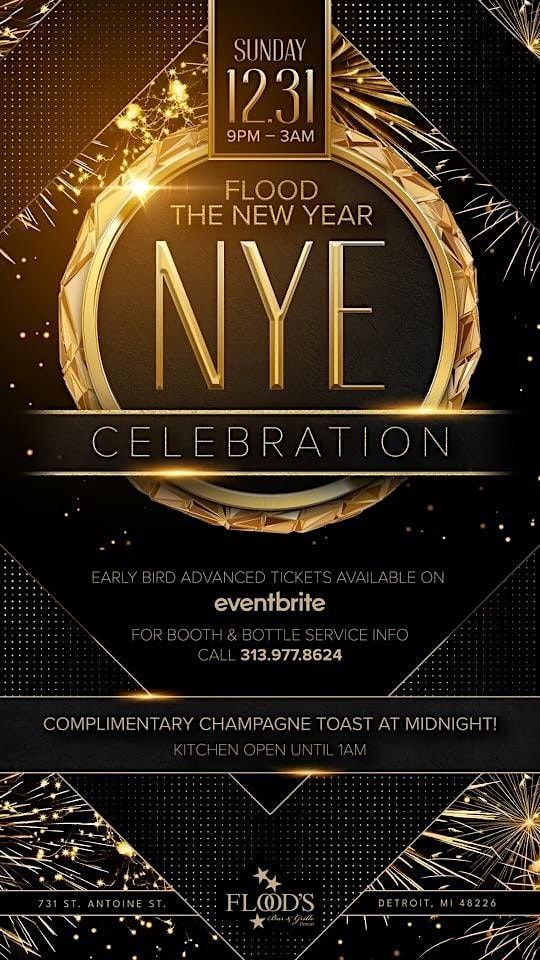 Flood The New Year (New Year Eve Celebration) | Flood's Bar and Grille