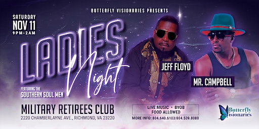 Ladies Night featuring The Southern Soul Men | Military Retirees Club Inc