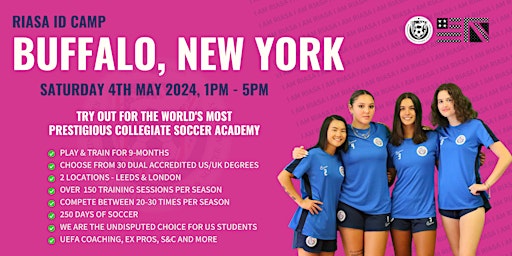 RIASA WOMEN'S BUFFALO - NEW YORK COLLEGE SOCCER ID CAMP - SAT MAY 4TH 2024 | Sahlen's Sports Park