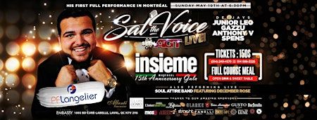 A night with Sal "The Voice" Valentinetti! Dinner & Dance event | Embassy Plaza