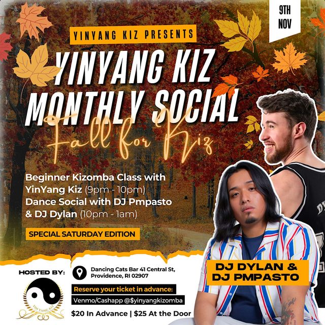 YinYang Kiz Monthly Social: "Fall for Kiz" Edition | Dancing Cats Bar