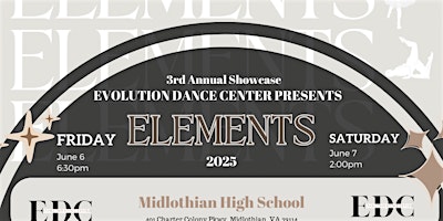 Evolution Dance Center Showcase "Elements" Show 1 | Midlothian High School