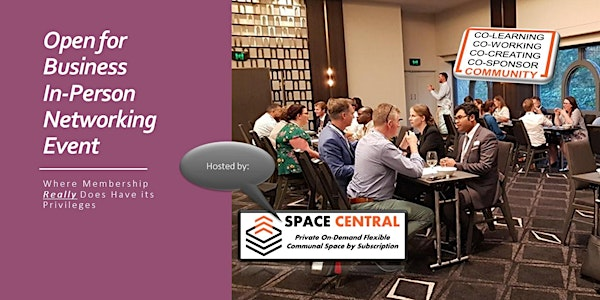 Open for Business In-Person Networking Event | Work Nicer Coworking | Rail Yards