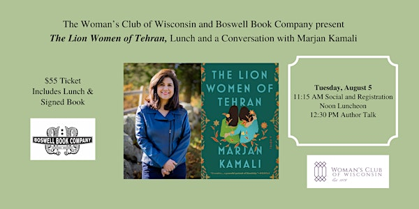 The Lion Women of Tehran Lunch and Conversation with Marjan Kamali | Woman's Club of Wisconsin