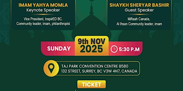 Fundraising dinner in aid of masjid building (BMIS) | Taj Park Convention Centre