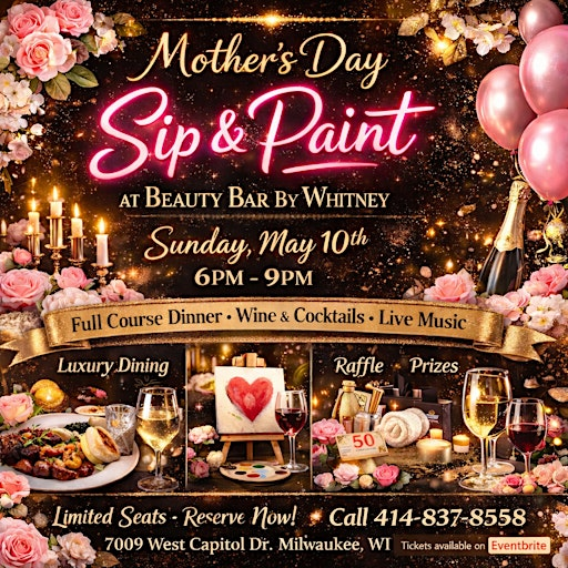 Beauty Bar Mothers Day Sip & Paint | Beauty Bar by Whitney