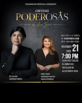 PODEROSAS  An Inspiring Conference with Dr. Ana Simó & Special Guest Mariel | Alumnae Hall