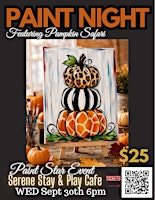 Paint the GOURDgeous Safari Pumpkin Canvas in Chilliwack | Serene Stay & Play Cafe