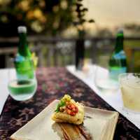 Private fine dining above rice fields!
