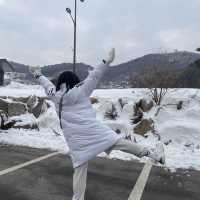 눈덮인 설산과함께❄️씨사이드리조트 루지
