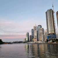 Beautiful Brisbane River With Sunrise