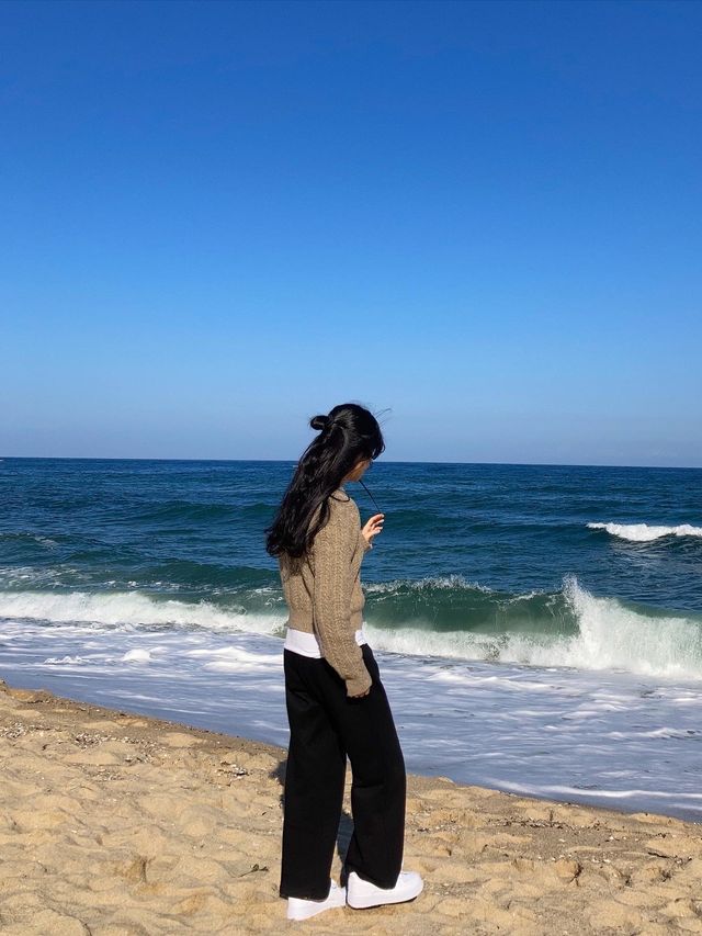 날씨는 춥지만 마음은 따듯해지는, 강릉 경포해변