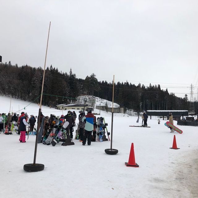 Christmas skiing adventure with a view