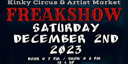 Kinky Circus, Freakshow: Third Row Tables | Numbers Nightclub