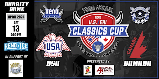 Advance Asphalt Presents The Third Annual U.S.Eh! Classic, USA VS CANADA | Reno Ice - The Jennifer M. O'Neal Community Ice Arena