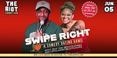 The Riot presents "Swipe Right" Comedy Dating Game for Singles & Couples | The Riot Comedy Club upstairs at Rudyard's