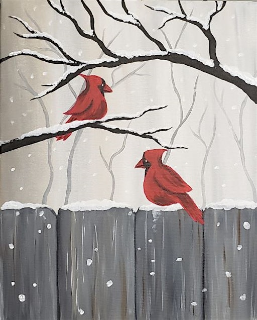 Unwind & Create: “Red Robins” Paint Night! | Brick & Barrel Kitchen + Bar