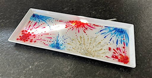 Patriotic 4th of July Fireworks Charcuterie Tray Art Sip Class | S&M Winery