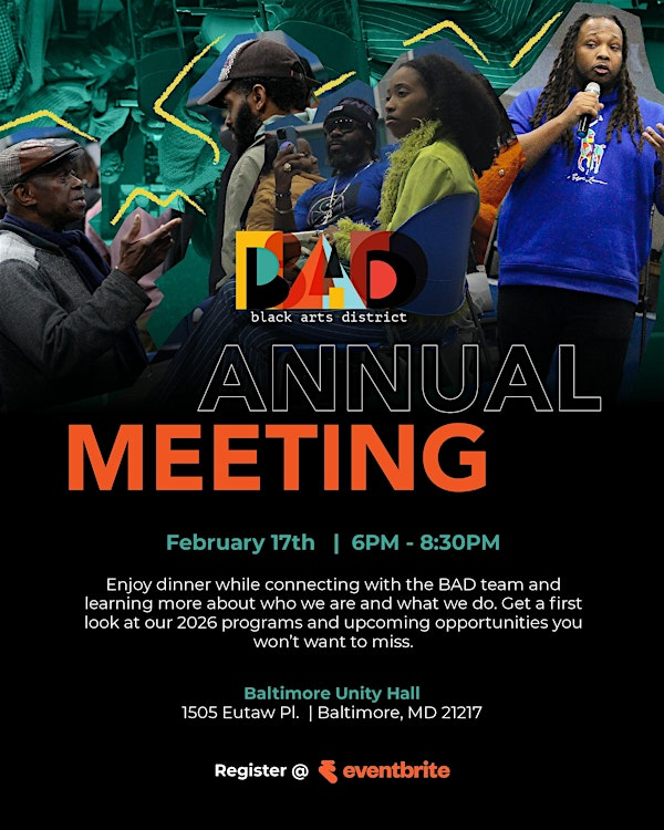 Black Arts District - 2026 Annual Meeting | Baltimore Unity Hall