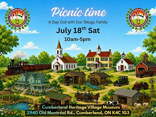 Ottawa Telugu Association Picnic 2026 | Cumberland Heritage Village Museum