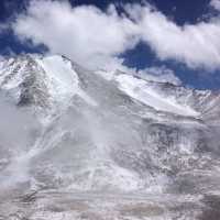 Snowy Khardung La Pass 