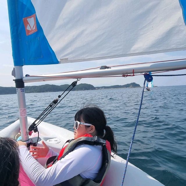 수산항 마리나리조트에서 물놀이