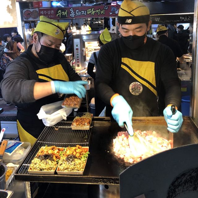 濟州東門市場遊夜市品嘗😋地道小食