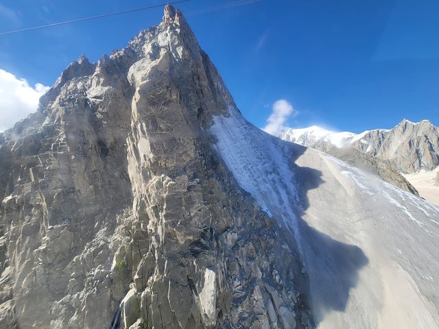 搭纜車觀賞Mont Blanc 