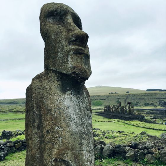 Moai in most remote inhabited island