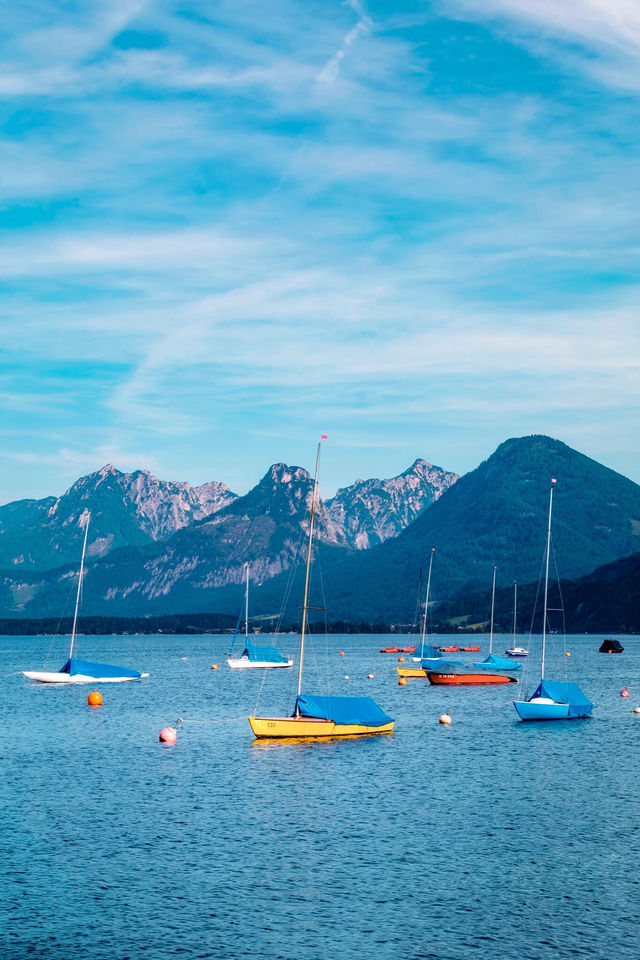 The pearl of Lake Wolfgang at the foot of the Alps.