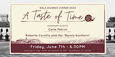 ICS 2024 Gala Awards Dinner "A Taste of Time" | Embassy of Italy