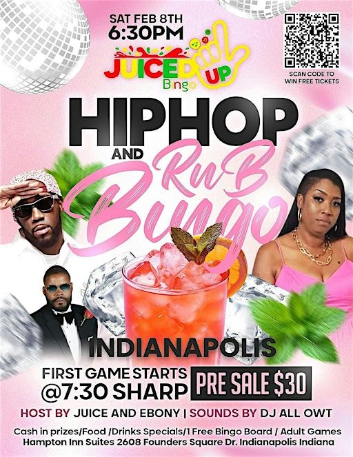 Juiced Up Hip Hop and RnB Bingo | Hampton Inn and Suites Indianapolis West Speedway