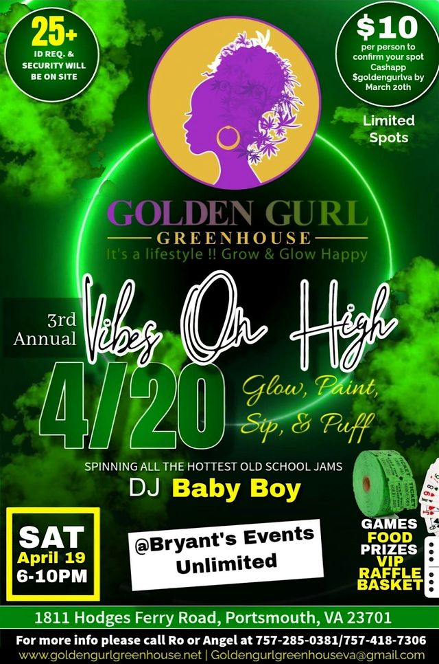Vibes On High Sip Paint Puff Party with a TWIST!!! 4/19/25 | Bryant’s Event Unlimited