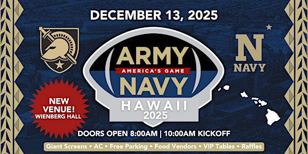 2025 Hawaii Army VS Navy Game Watch Party – NEW IMPROVED VENUE! | Ke'ehi Lagoon Memorial