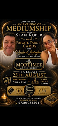 An evening of Mediumship with Sean Roper at The Mortimer | NE63 0EH