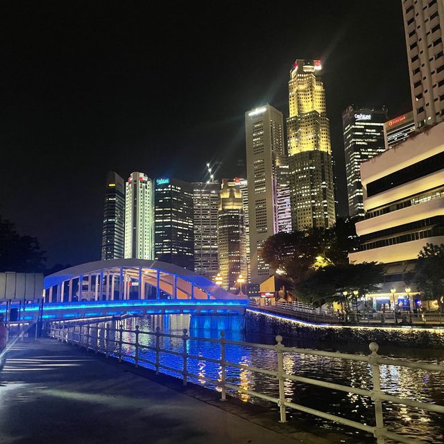 新加坡河岸夜色