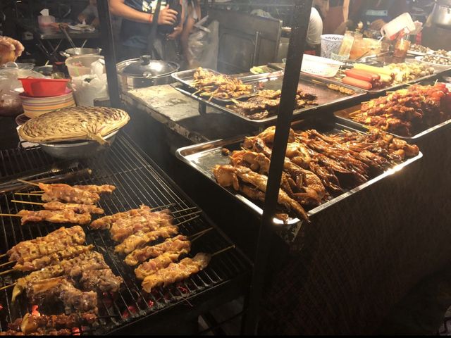 Dinner in Phnom Penh Night Market, Cambodia