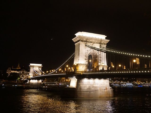 Budapest Chain Bridge Night View