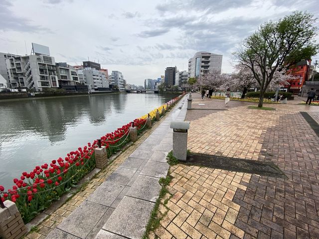『キャナルシティ』と『中洲』を結ぶ『清流公園』