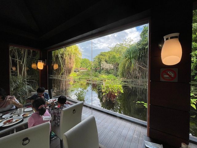 Restaurant with a nature view