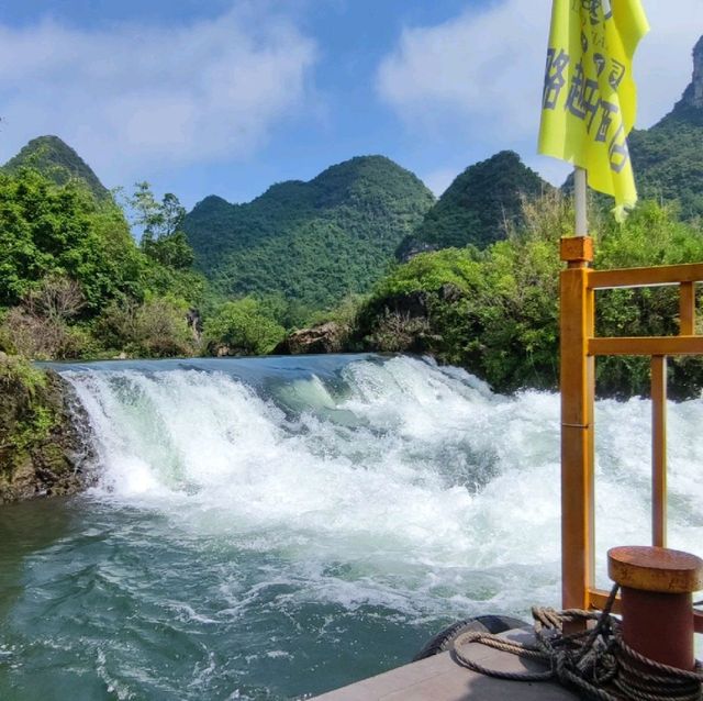 Idyllic waterfall boat trip 