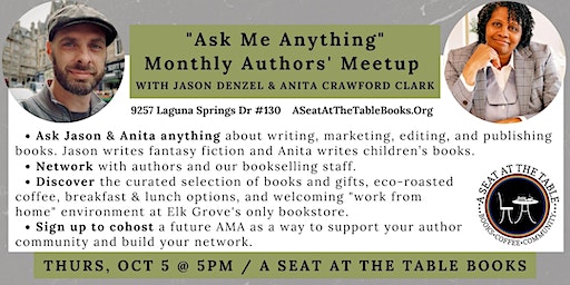 Ask Me Anything for Authors - hosted by Jason Denzel & Anita Crawford Clark | A Seat at the Table