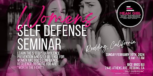 Free Womens Self Defense and Violence Prevention Seminar - Redding, CA | Rice Bros Brazilian JiuJitsu