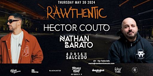 RAWTHENTIC PRESENTS HECTOR COUTO + NATHAN BARATO + ADRIAN SALCEDO | Mister Wolf
