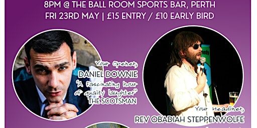 Front Tier Comedy PERTH Stand Up Comedy showcase with Obadiah Steppenwolfe | The Ball Room Sports Bar (Perth) - Pool, Snooker & Darts Hall
