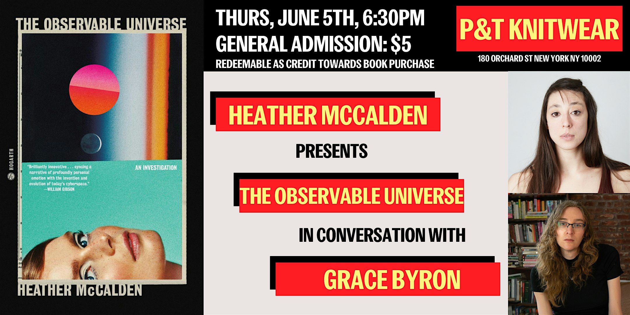 Heather McCalden presents The Observable Universe, ft. Grace Byron | P&T Knitwear Books & Podcasts