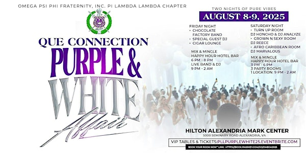 Pi Lambda Lambda Que Connection Purple and White Affair | Hilton Alexandria Mark Center